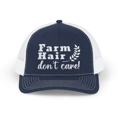 Hats Navy / White / One size Farm Hair Don't Care - Trucker Cap