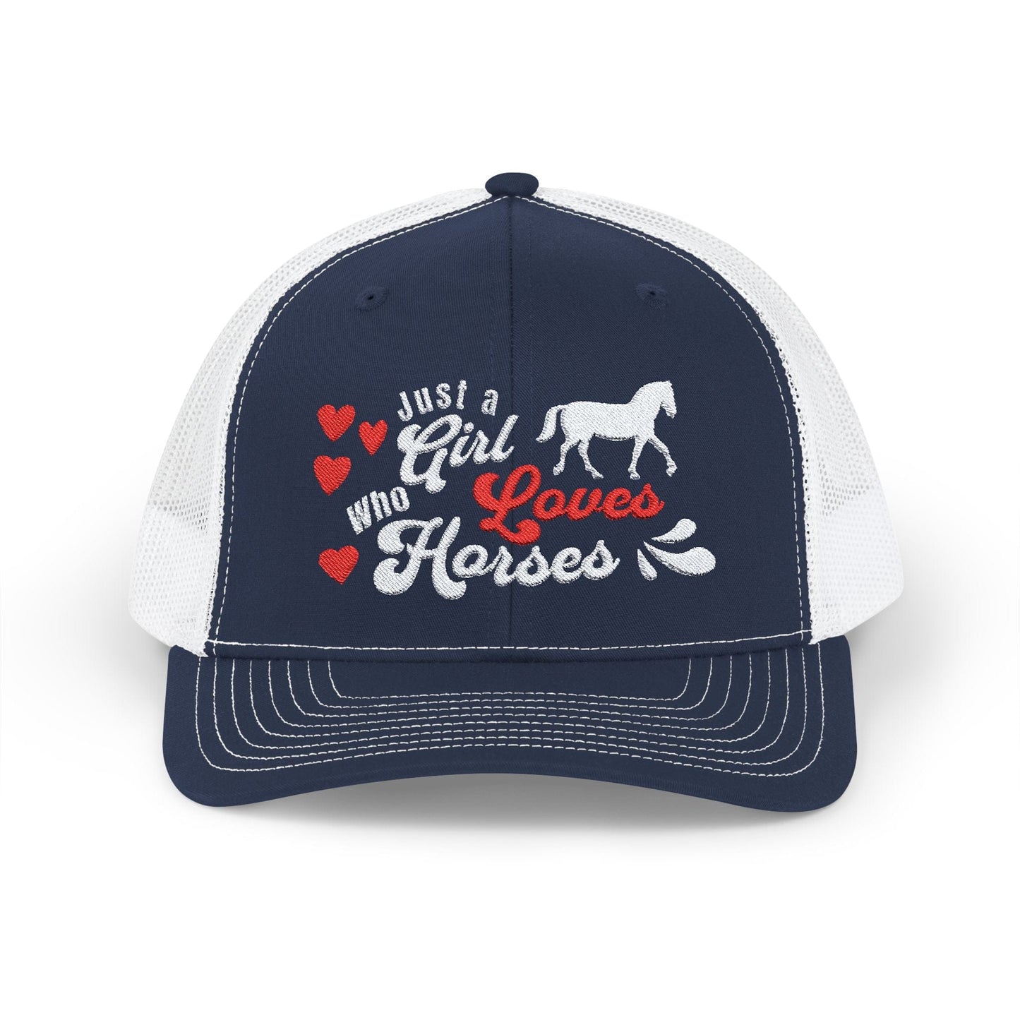 Hats Navy / White / One size GIrl Who Loves Horses - Trucker Cap