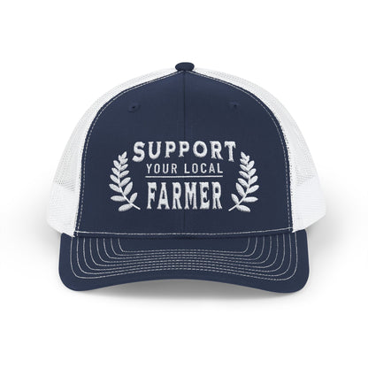 Hats Navy / White / One size Support Local Farmer - Trucker Cap