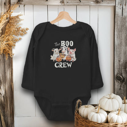 Holiday Baby Shirt Bodysuit Long Sleeve / Black / Newborn The Boo Crew Halloween - Baby Shirt