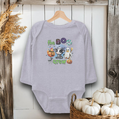 Holiday Baby Shirt Bodysuit Long Sleeve / Heather / Newborn The Boo Crew Halloween - Baby Shirt