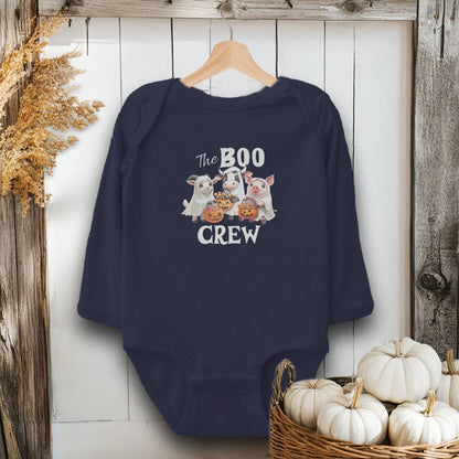 Holiday Baby Shirt Bodysuit Long Sleeve / Navy / Newborn The Boo Crew Halloween - Baby Shirt