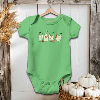 Holiday Baby Shirt Bodysuit Short Sleeve / Apple / Newborn Ghostly Chickens Halloween - Baby Shirt