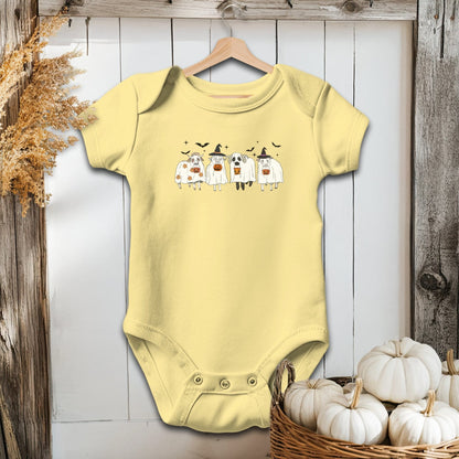 Holiday Baby Shirt Bodysuit Short Sleeve / Butter / Newborn Ghostly Sheep Halloween - Baby Shirt