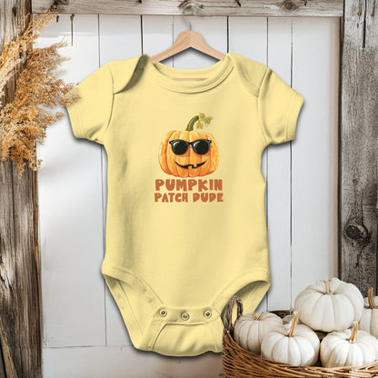 Holiday Baby Shirt Bodysuit Short Sleeve / Butter / Newborn Pumpkin Patch Dude - Baby Shirt