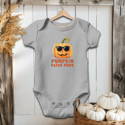 Holiday Baby Shirt Bodysuit Short Sleeve / Heather / Newborn Pumpkin Patch Dude - Baby Shirt