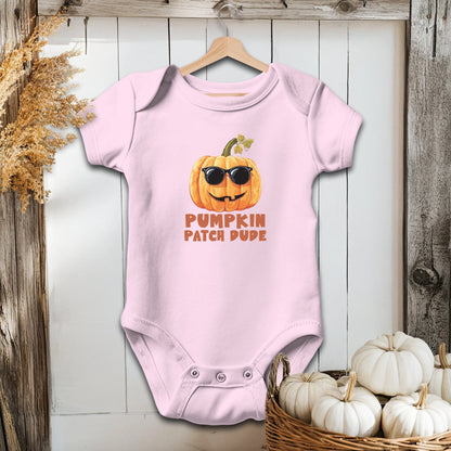 Holiday Baby Shirt Bodysuit Short Sleeve / Pink / Newborn Pumpkin Patch Dude - Baby Shirt