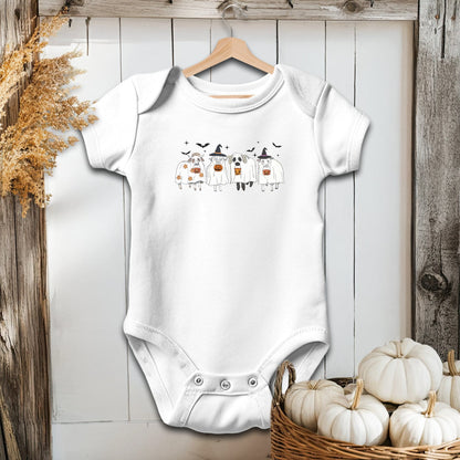 Holiday Baby Shirt Bodysuit Short Sleeve / White / Newborn Ghostly Sheep Halloween - Baby Shirt