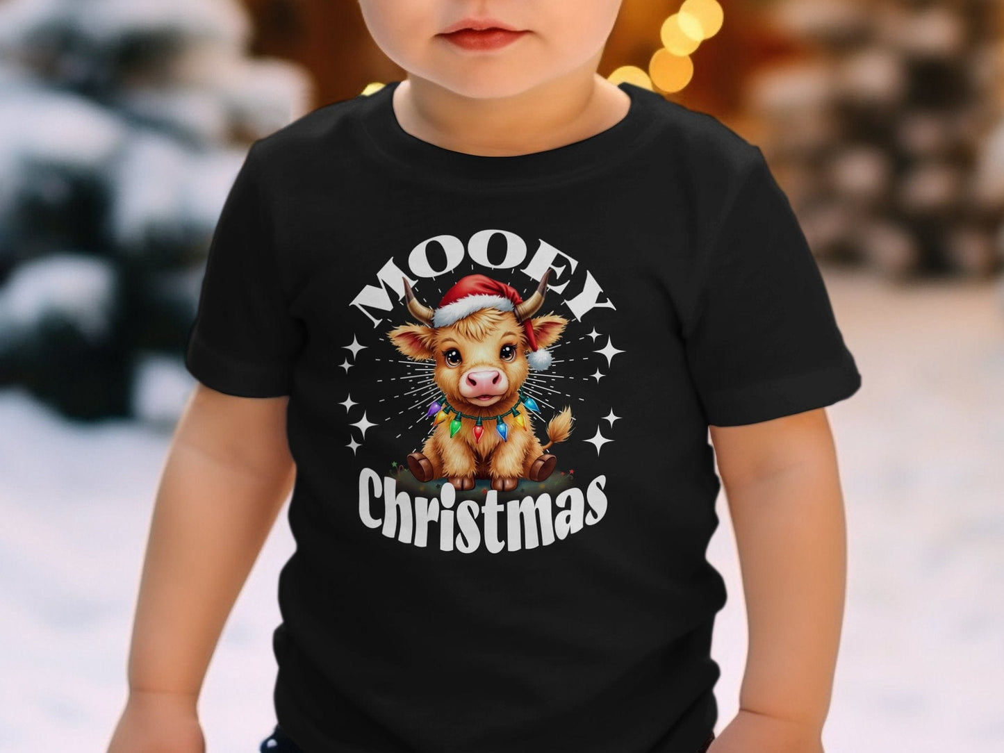 Holiday Baby Shirt Cute Baby Cow Christmas Baby Shirt