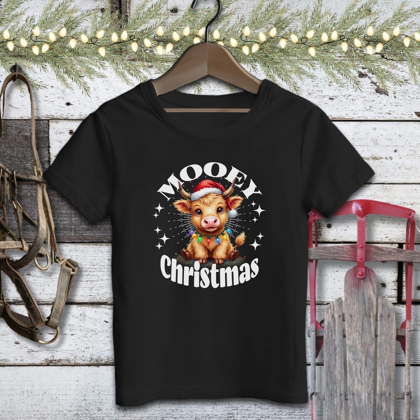 Holiday Baby Shirt Infant T-Shirt / Black / 6 Months Cute Baby Cow Christmas Baby Shirt