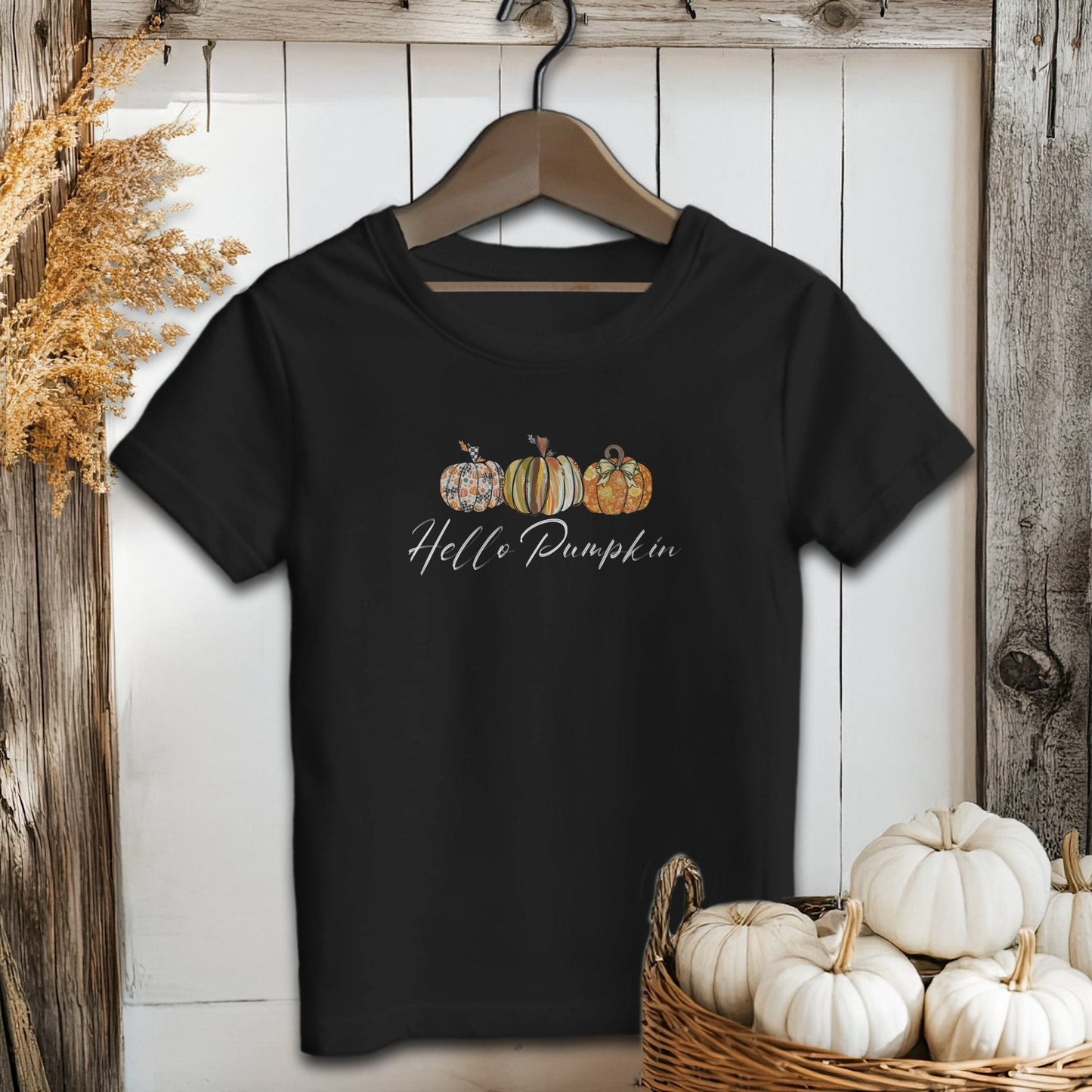 Holiday Baby Shirt Infant T-Shirt / Black / 6 Months Hello Pumpkin Fall - Baby Shirt