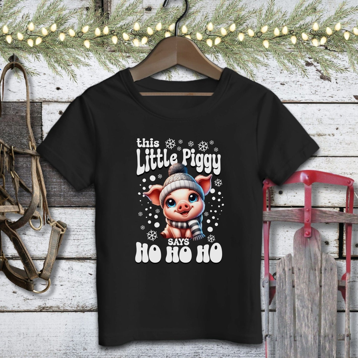 Holiday Baby Shirt Infant T-Shirt / Black / 6 Months Little Piggy Christmas Baby Shirt