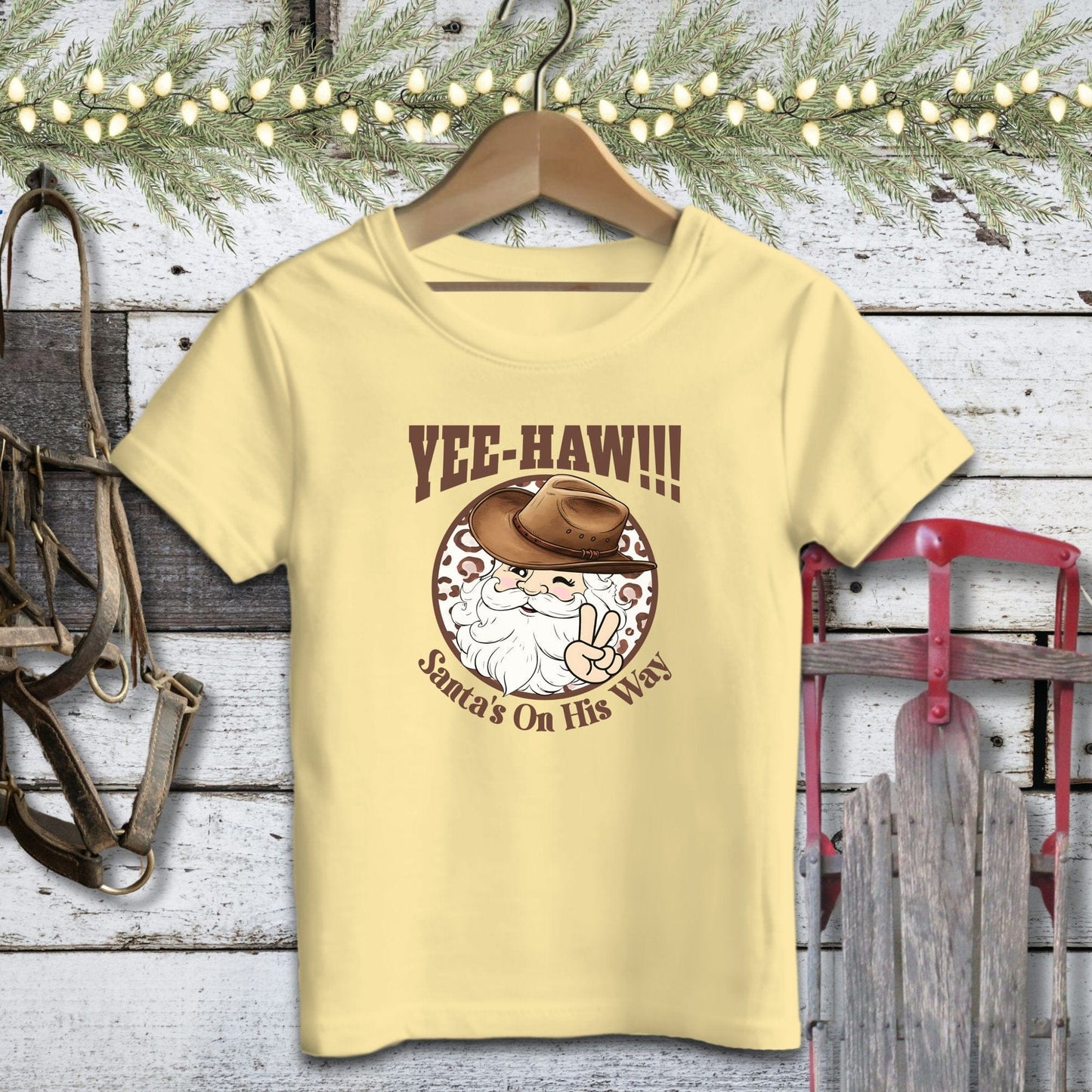 Holiday Baby Shirt Infant T-Shirt / Butter / 12 Months Yee-Haw Santa Baby Shirt