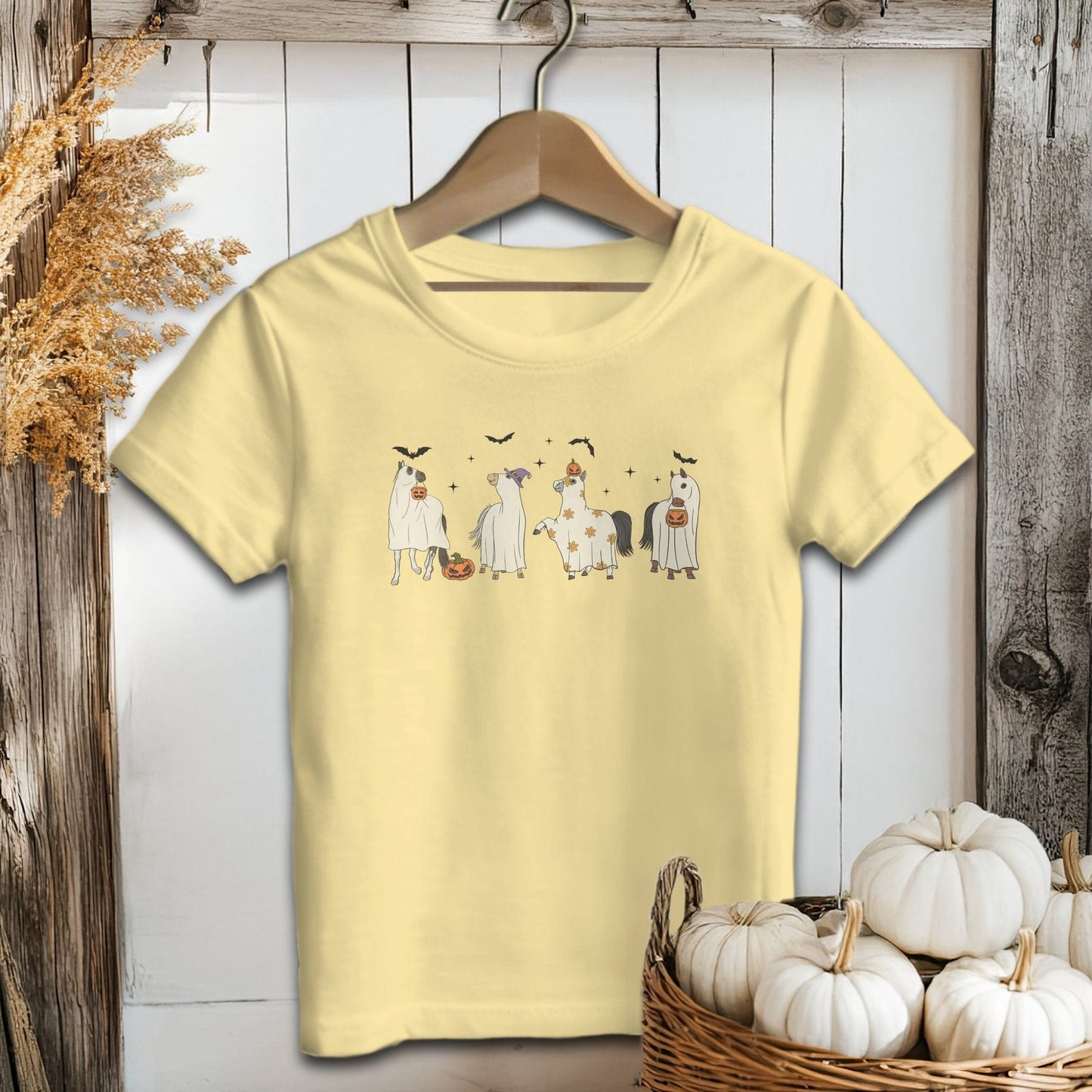 Holiday Baby Shirt Infant T-Shirt / Butter / 6 Months Ghostly Horses Halloween - Baby Shirt