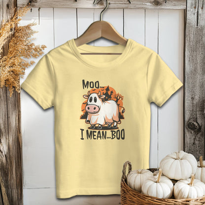 Holiday Baby Shirt Infant T-Shirt / Butter / 6 Months Halloween Moo I Mean Boo Cow - Baby Shirt