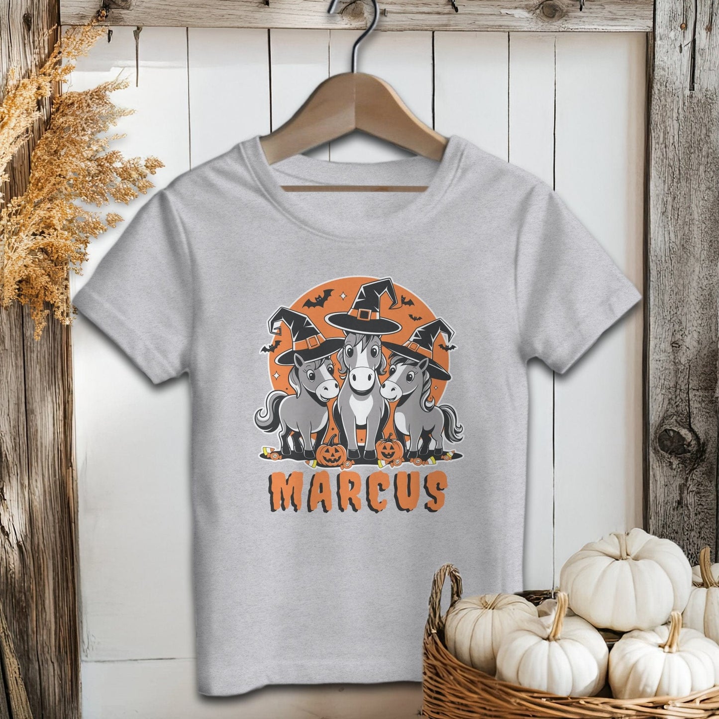 Holiday Baby Shirt Infant T-Shirt / Heather / 6 Months Personalized Halloween Horse - Baby Shirt