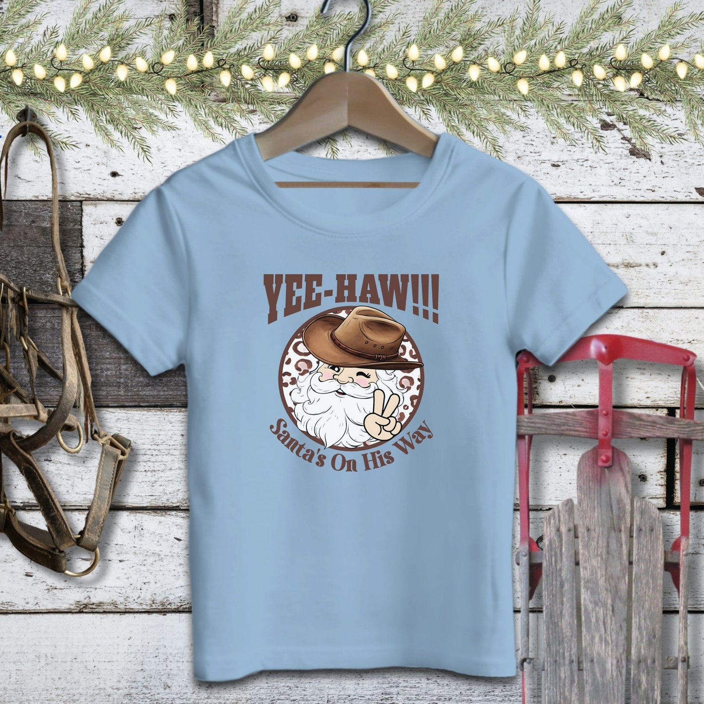 Holiday Baby Shirt Infant T-Shirt / Light Blue / 12 Months Yee-Haw Santa Baby Shirt