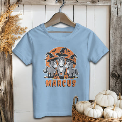 Holiday Baby Shirt Infant T-Shirt / Light Blue / 6 Months Personalized Halloween Horse - Baby Shirt