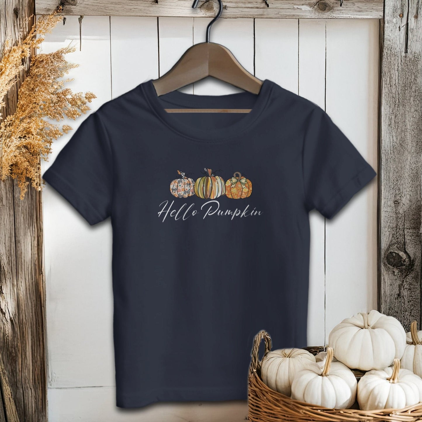 Holiday Baby Shirt Infant T-Shirt / Navy / 6 Months Hello Pumpkin Fall - Baby Shirt