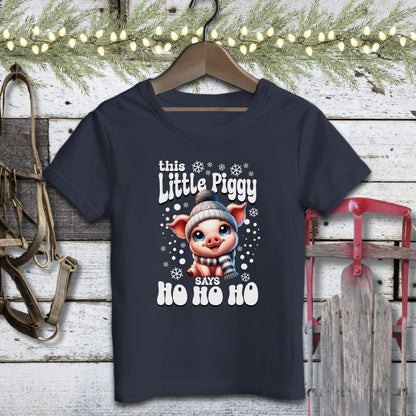 Holiday Baby Shirt Infant T-Shirt / Navy / 6 Months Little Piggy Christmas Baby Shirt