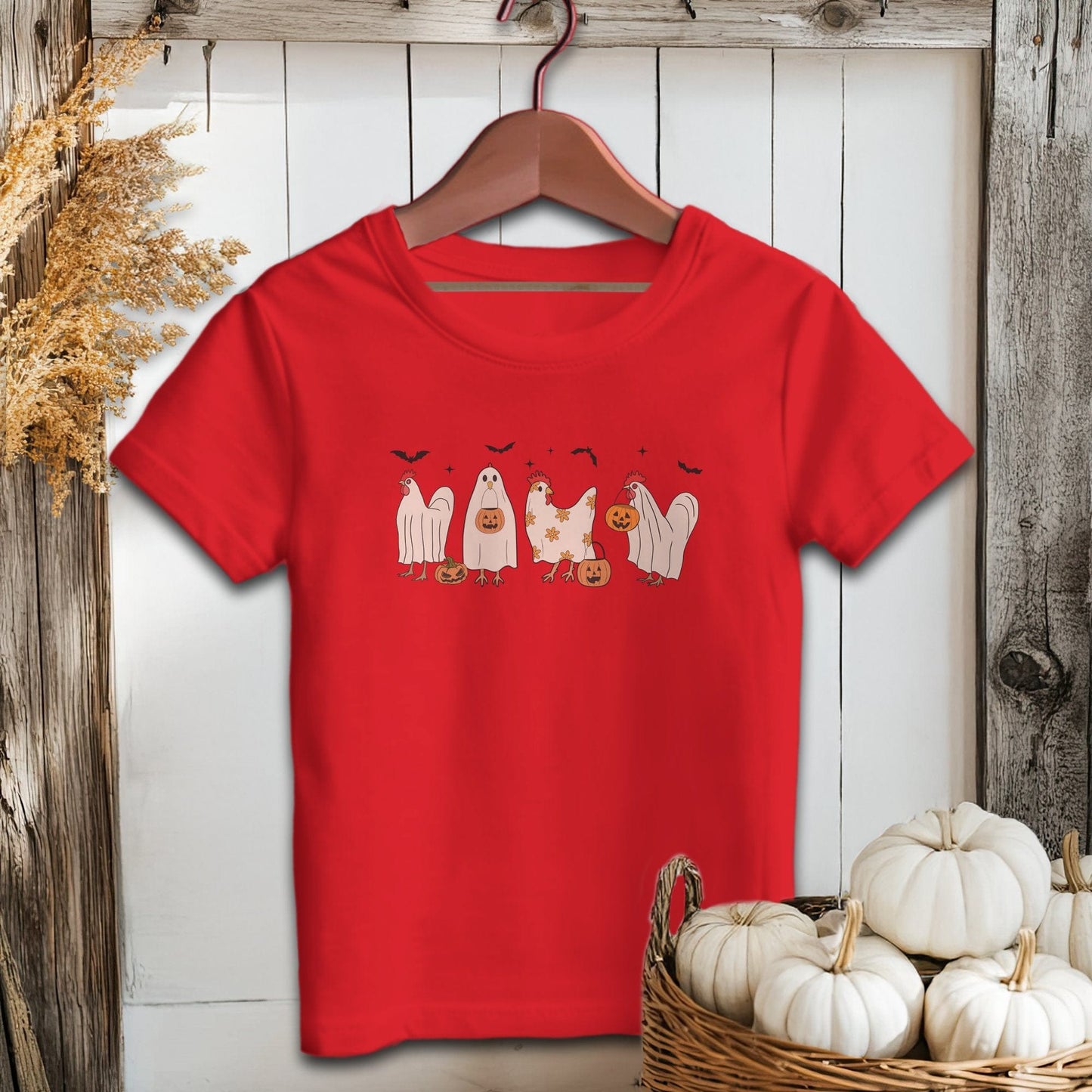 Holiday Baby Shirt Infant T-Shirt / Red / 6 Months Ghostly Chickens Halloween - Baby Shirt