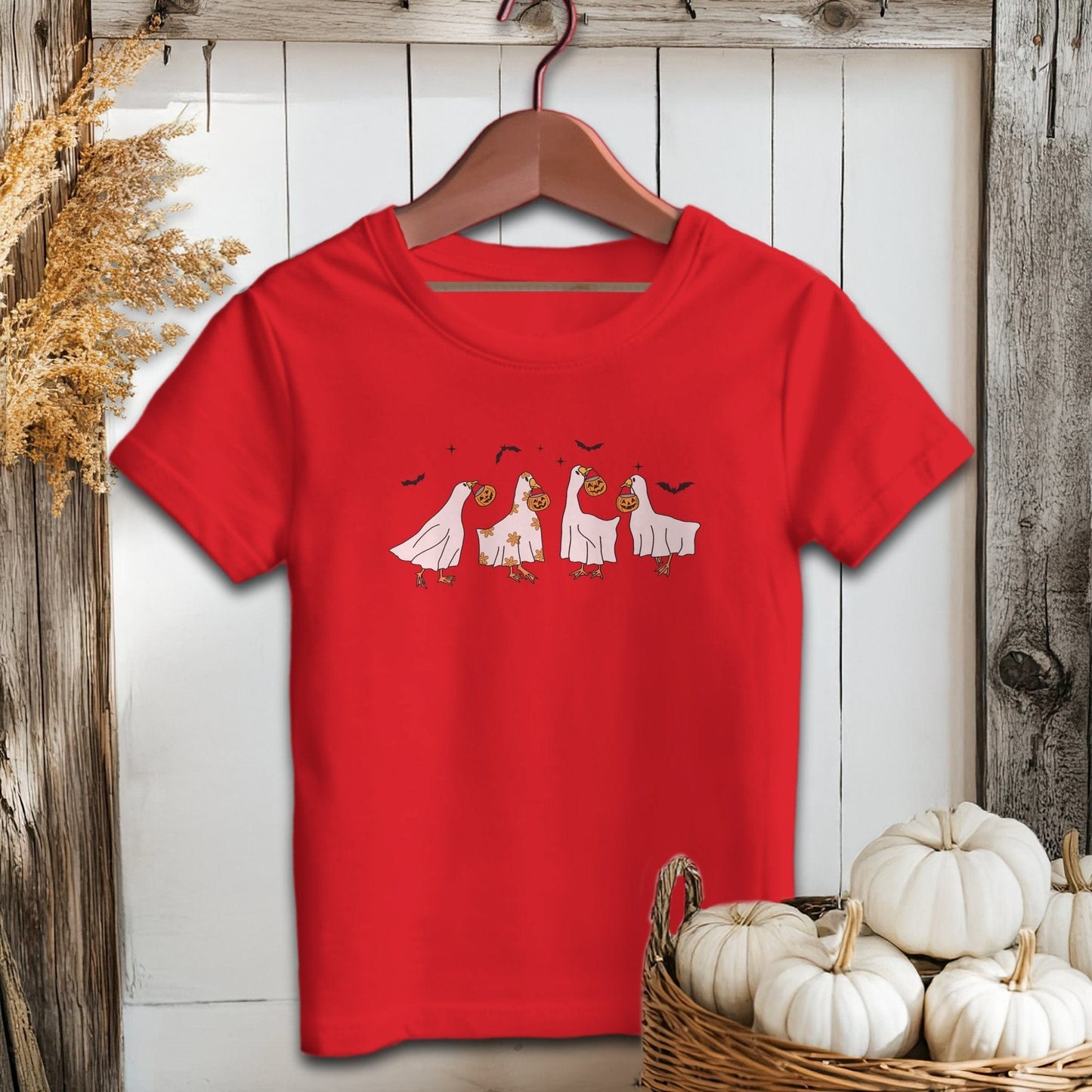 Holiday Baby Shirt Infant T-Shirt / Red / 6 Months Ghostly Geese Halloween - Baby Shirt