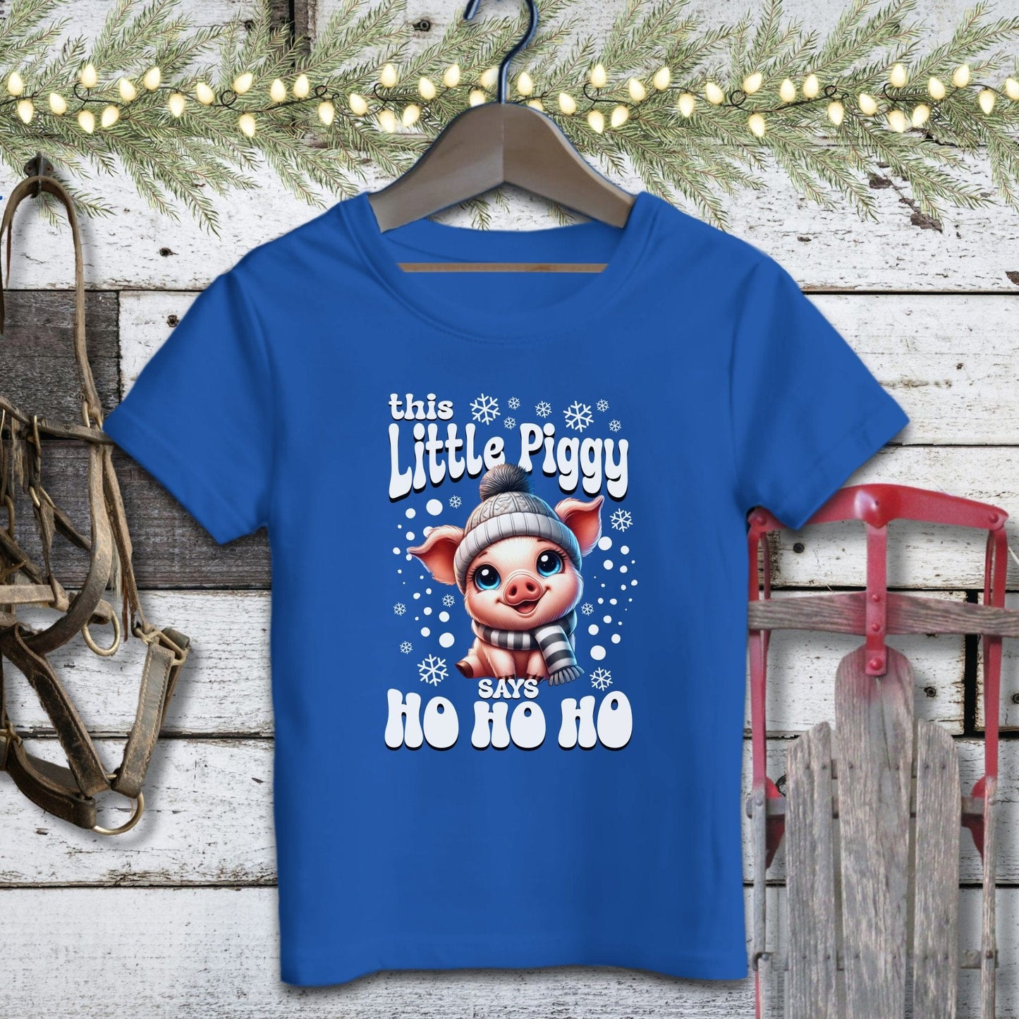 Holiday Baby Shirt Infant T-Shirt / Royal / 6 Months Little Piggy Christmas Baby Shirt