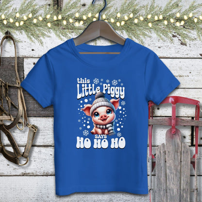 Holiday Baby Shirt Infant T-Shirt / Royal / 6 Months Little Piggy Christmas Baby Shirt