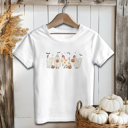 Holiday Baby Shirt Infant T-Shirt / White / 6 Months Ghostly Chickens Halloween - Baby Shirt