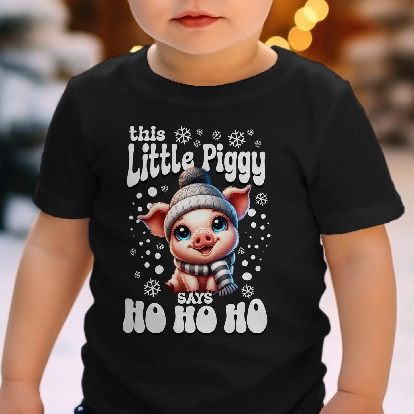 Holiday Baby Shirt Little Piggy Christmas Baby Shirt