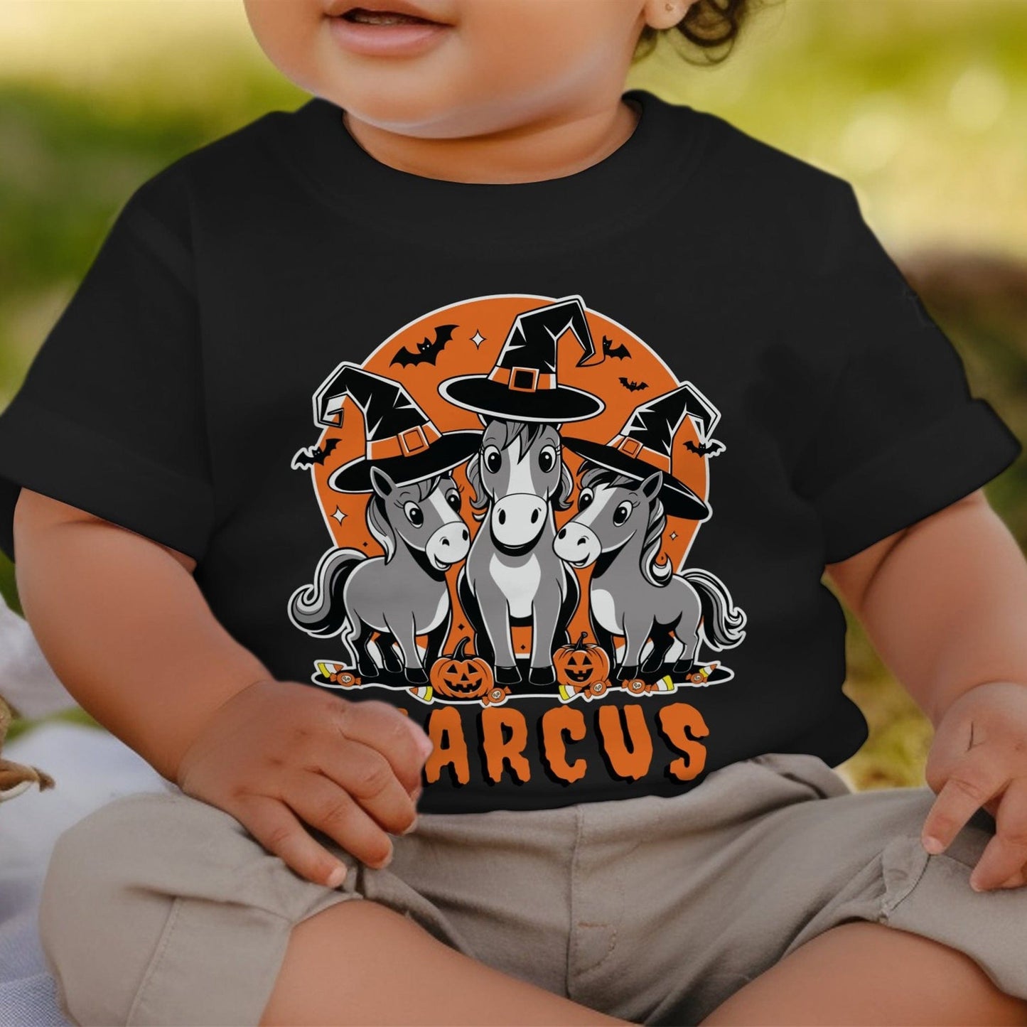 Holiday Baby Shirt Personalized Halloween Horse - Baby Shirt