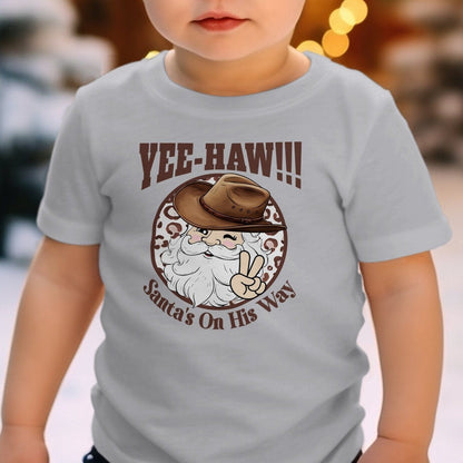 Holiday Baby Shirt Yee-Haw Santa Baby Shirt