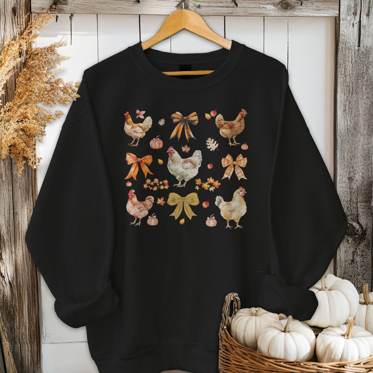 Holiday Shirt Adult Sweatshirt / Black / S Chickens and Bows Fall Shirt