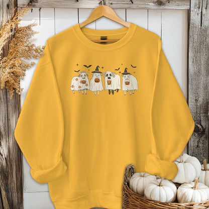 Holiday Shirt Adult Sweatshirt / Gold / S Ghostly Sheep Halloween Shirt