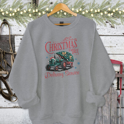 Holiday Shirt Adult Sweatshirt / Graphite Heather / S Christmas Tree Delivery Shirt