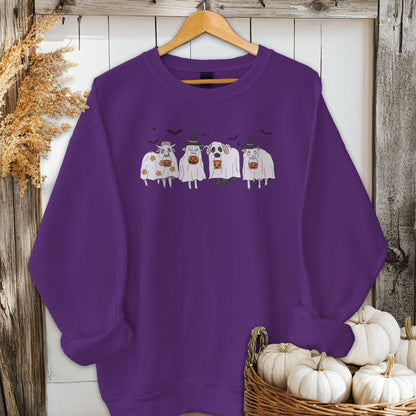 Holiday Shirt Adult Sweatshirt / Purple / S Ghostly Sheep Halloween Shirt