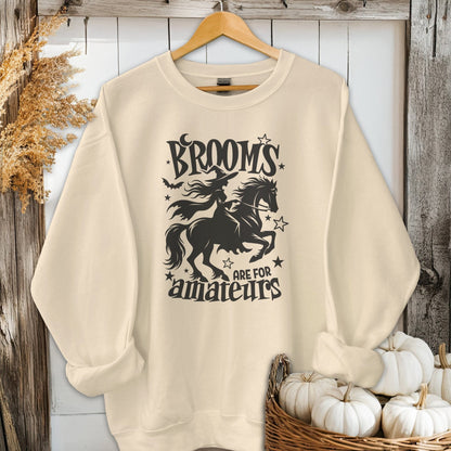 Holiday Shirt Adult Sweatshirt / S / Sand Brooms Are For Amateurs Halloween Shirt