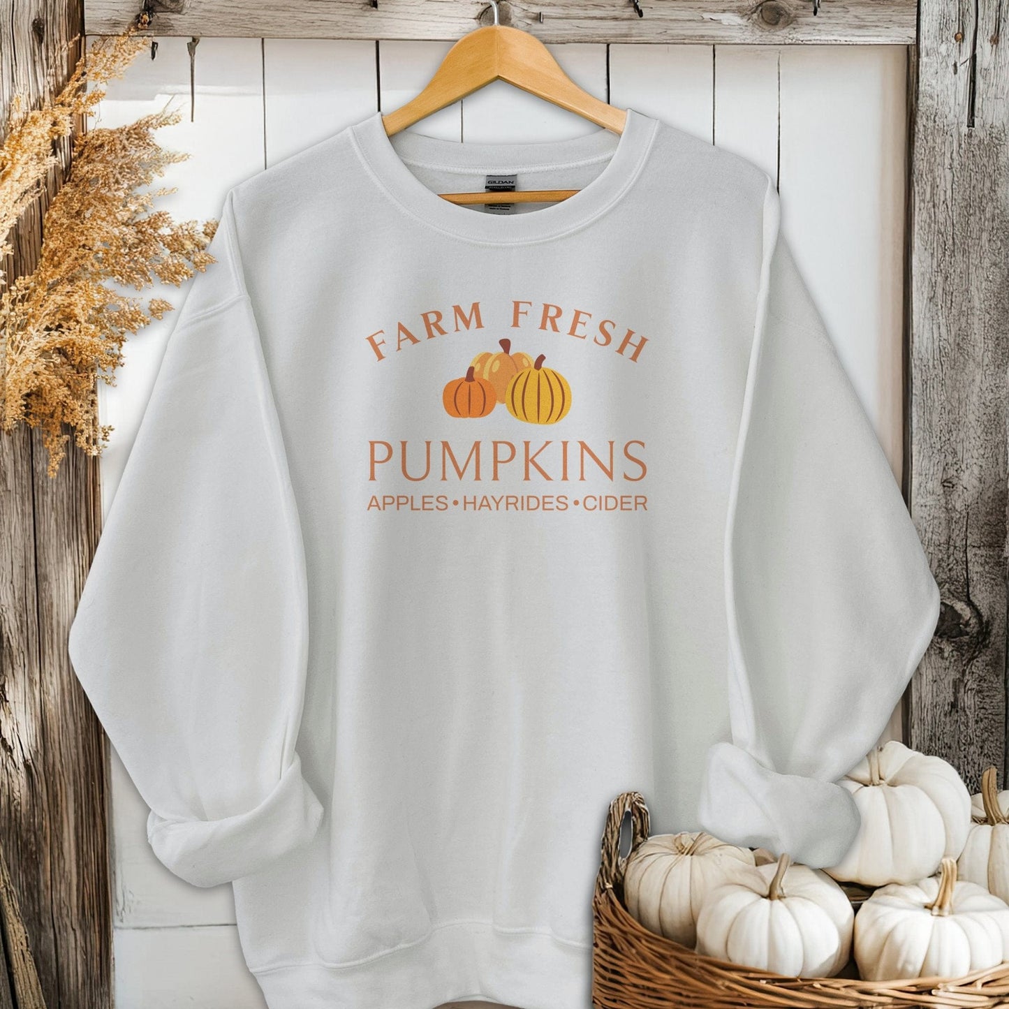 Holiday Shirt Adult Sweatshirt / Sport Grey / S Farm Fresh Pumpkins Fall Shirt