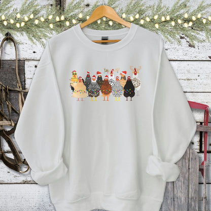 Holiday Shirt Adult Sweatshirt / Sport Grey / S Festive Chickens Shirt