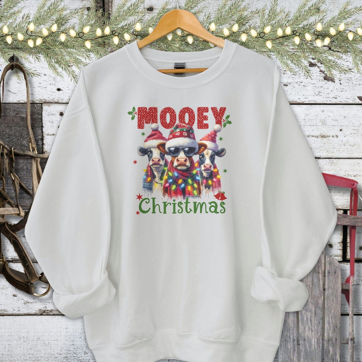 Holiday Shirt Adult Sweatshirt / Sport Grey / S Mooey Christmas Shirt