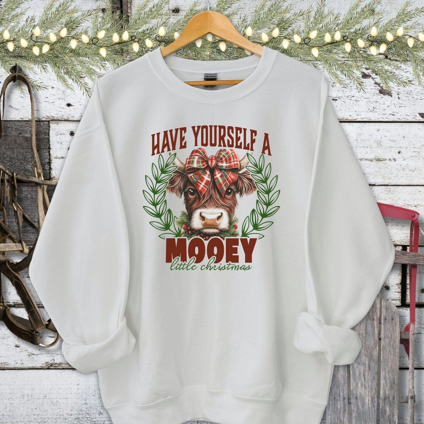 Holiday Shirt Adult Sweatshirt / Sport Grey / S Mooey Little Christmas Shirt