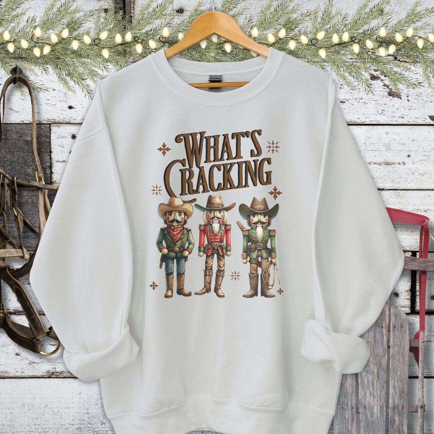 Holiday Shirt Adult Sweatshirt / Sport Grey / S What's Cracking Shirt