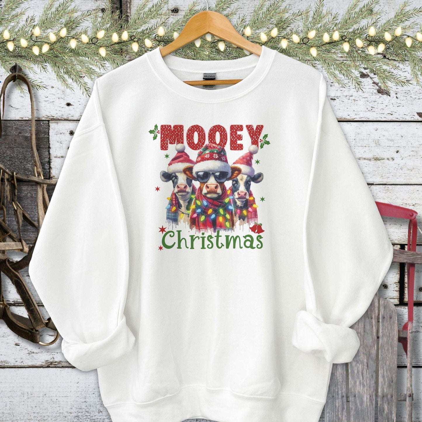 Holiday Shirt Adult Sweatshirt / White / S Mooey Christmas Shirt