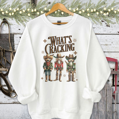 Holiday Shirt Adult Sweatshirt / White / S What's Cracking Shirt