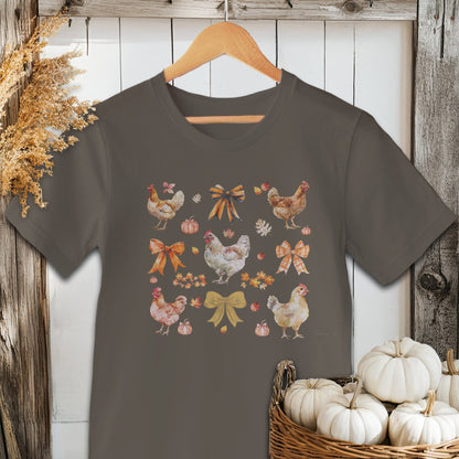 Holiday Shirt Adult T-shirt / Army / XS Chickens and Bows Fall Shirt