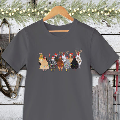 Holiday Shirt Adult T-shirt / Asphalt / XS Festive Chickens Shirt