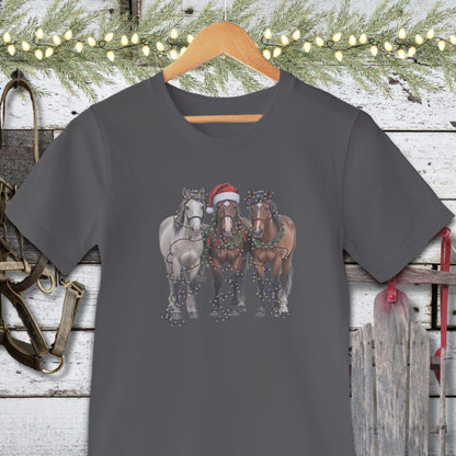 Holiday Shirt Adult T-shirt / Asphalt / XS Festive Horses Shirt