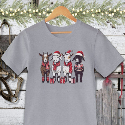 Holiday Shirt Adult T-shirt / Athletic Heather / XS Festive Goats Shirt