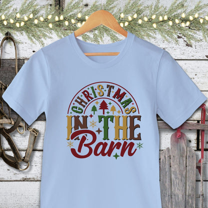 Holiday Shirt Adult T-shirt / Baby Blue / XS Christmas In The Barn Shirt