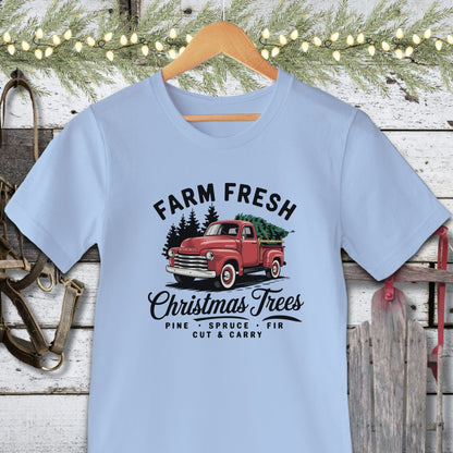 Holiday Shirt Adult T-shirt / Baby Blue / XS Christmas Tree Farm Shirt